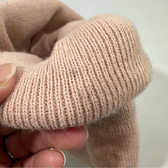 Ariat Blush Pink Knit Beanie with Metallic Gold Rhinestone Crystal Accents - Picture 6 of 7